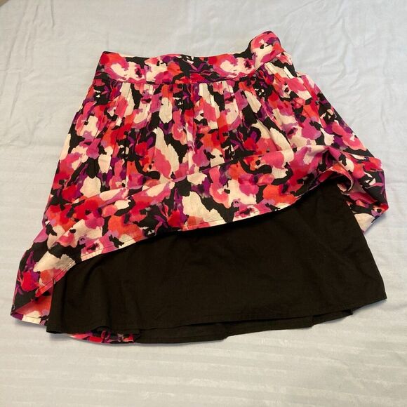 Madison Skirt 100% Cotton PS Petite Small Pink Abstract Floral Smocked Waist - Picture 6 of 9
